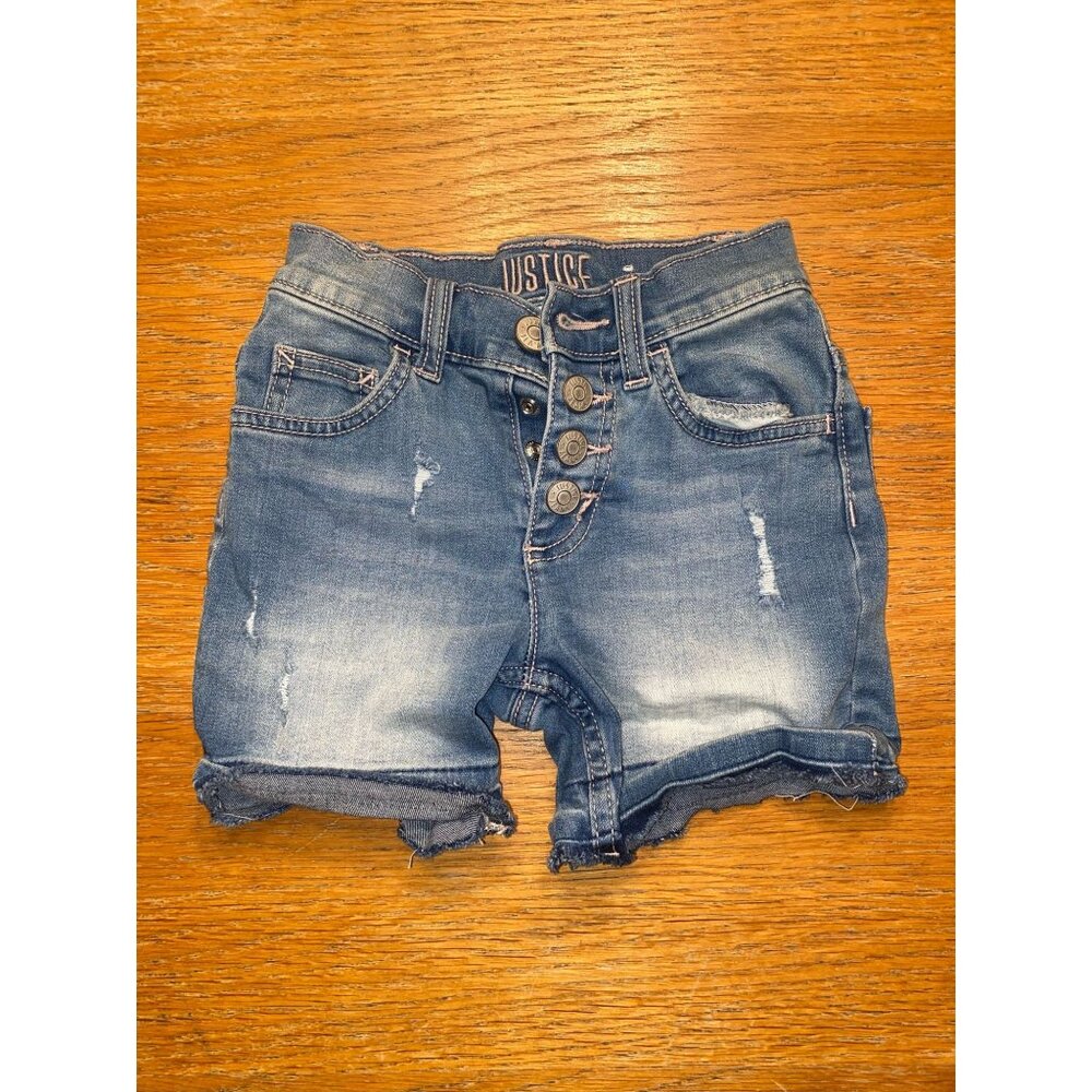 Justice Denim Button Fly Shorts-10